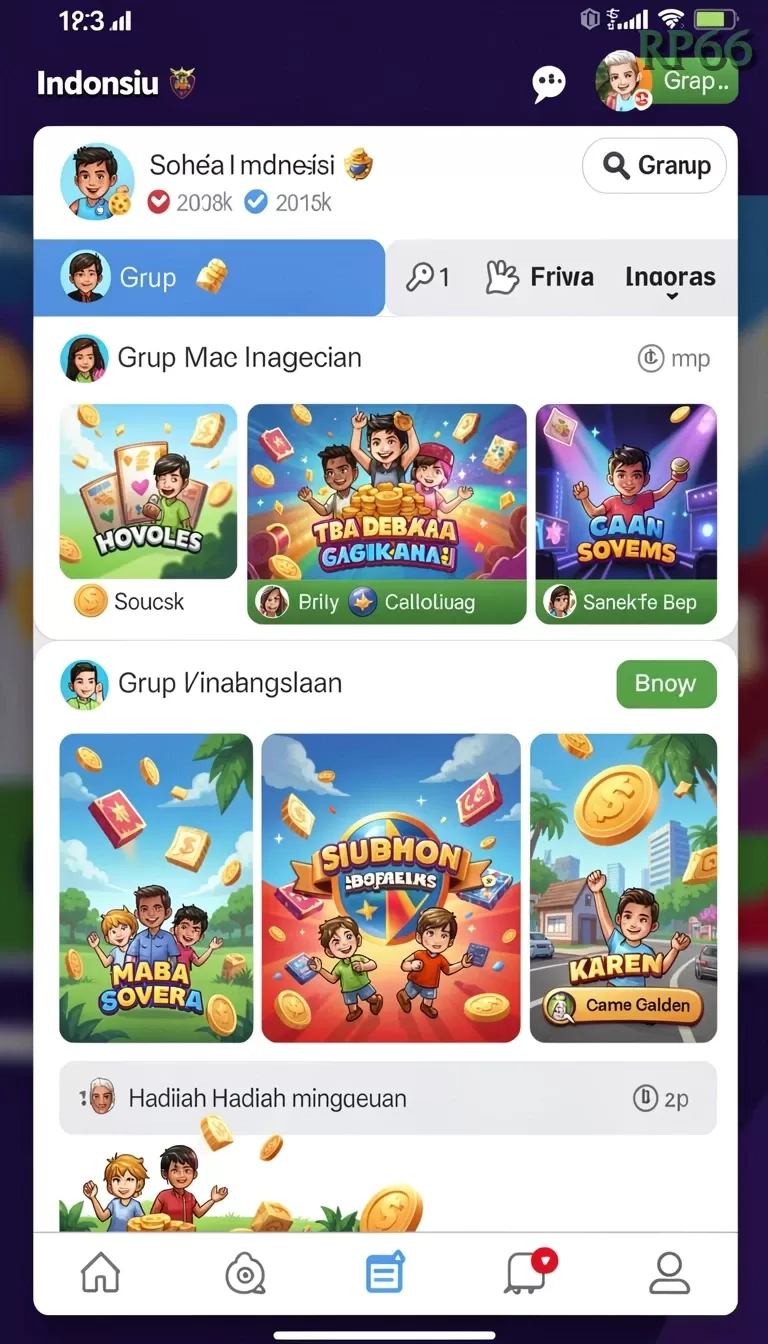 Cuplikan layar GADING22 — menu navigasi